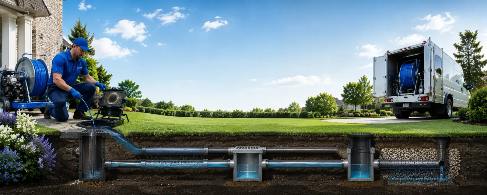 Outdoor drain cleaning information for Lane, OK